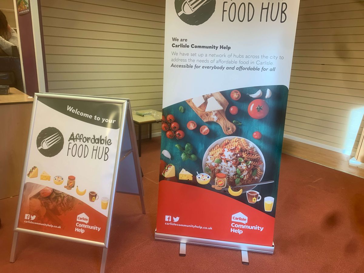 Affordable Food Hub Signage